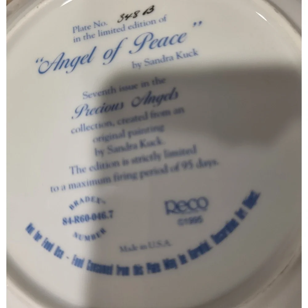 Sandra Kuck Precious Angels Collector Plates Lot 4 RECO 1994-95 Limited Edition